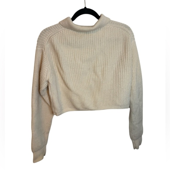 Wilfred Chunky Cream Button Front Merino Wool Boxy Cardigan - Picture 2 of 7